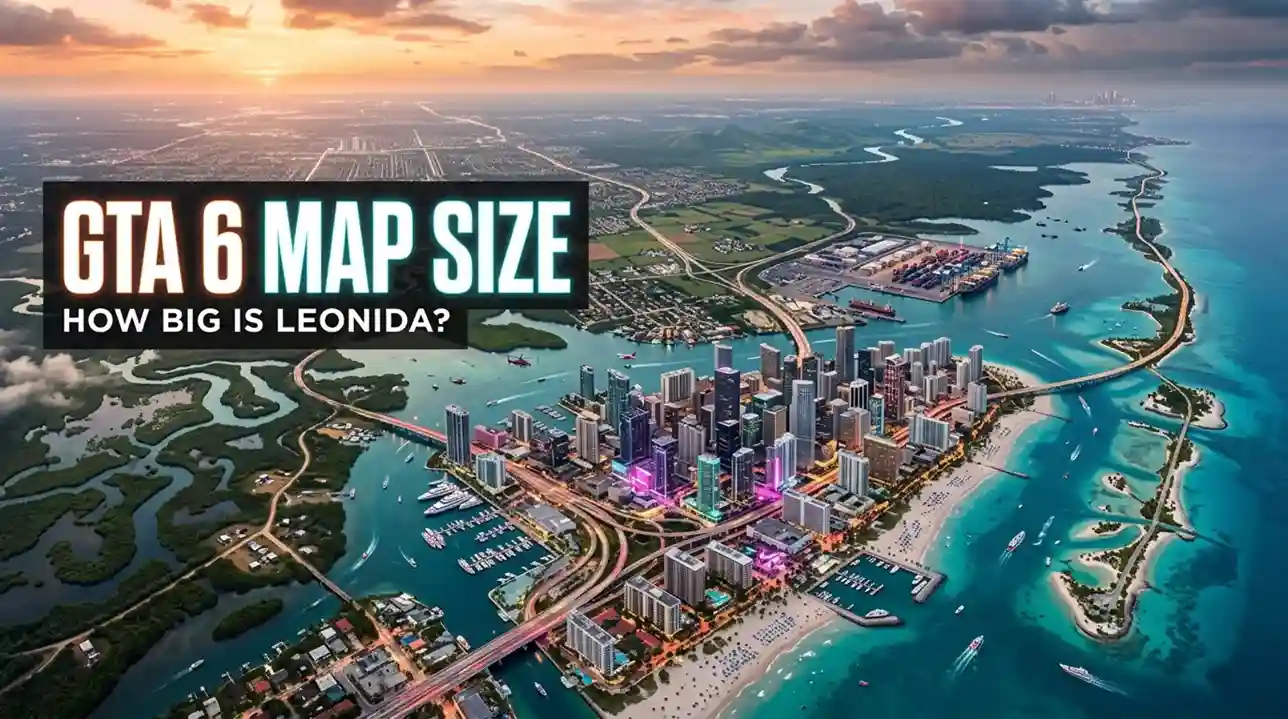 GTA 6 Map Size: How Big Is Leonida and How It Compares to GTA 5